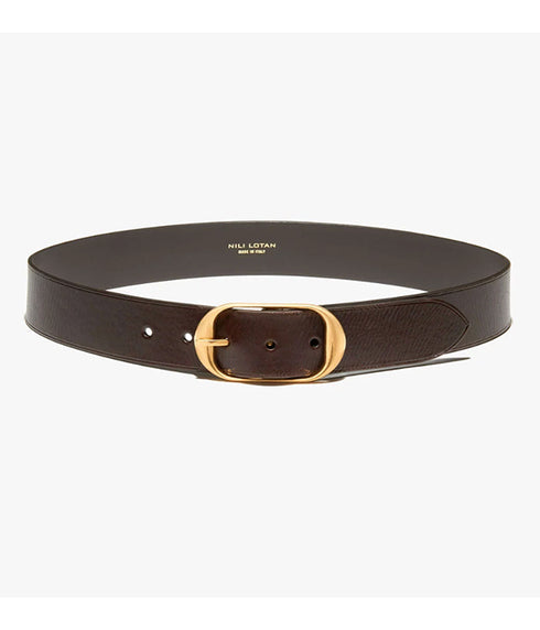 Nili Belt - Vintage Brown Leather w/ Brass Bucklet