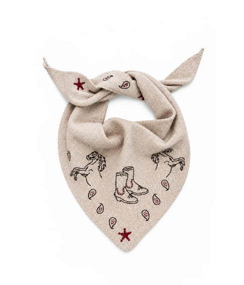 Rodeo Merino Triangle Scarf - Beige