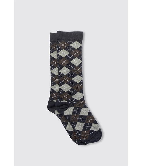 Harlequin Socks - Navy