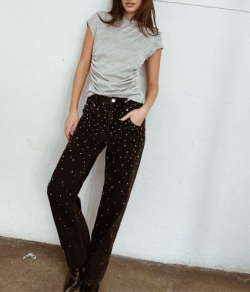 Brinsa Studded Jeans - Black