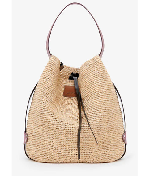 Bayia Raffia Bag - Natural/Cognac