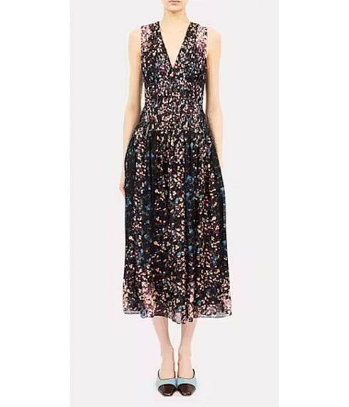Sylvie Sleeveless Silk Dress - Midnight