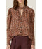 Artemis Leopard Trek Shirt - Dark Brown