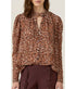 Artemis Leopard Trek Shirt - Dark Brown