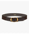 Nili Suede Belt - Espresso w/ Antique Brass