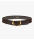 Nili Suede Belt - Espresso w/ Antique Brass
