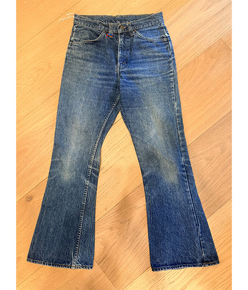 Vintage USA 646 Talon 42 Zipper Orange Tab 70's Bell Bottom Denim Jeans I - 29" x 30"