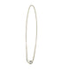 14K Gold Oval Chain with Diamond Square Clasp