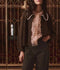 The Crochet Collar Cardigan - Chocolate Brown