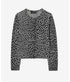 Keelah Cardigan - Pebble Grey Heather/Black Cheetah