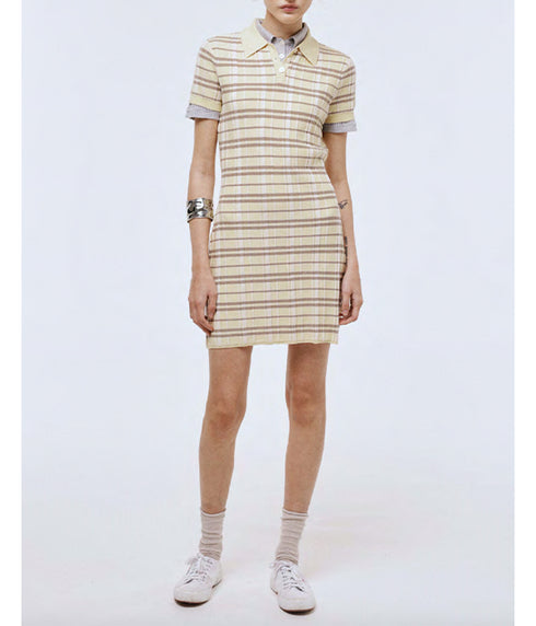 Plaid Polo Dress - Butter Combo