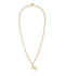 The Puffy "m" Initial Necklace - Gold