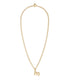 The Puffy "m" Initial Necklace - Gold