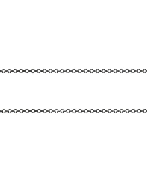 Round Link 19" Chain - Oxidized