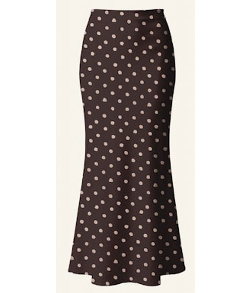 Lyra Dot Skirt - Mahogany