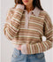 Maddie Cropped Striped Polo - Buttercup
