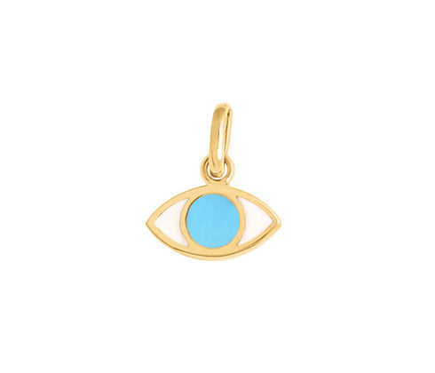 Eye Resin Pendant - Turquoise YG