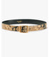 Gabriele Leather Belt - Taupe Snakeskin w/ Brass Buckle