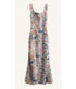Adele Silk Dress - Melon Bloom