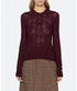 Jane Argyle Polo Sweater - Burgundy