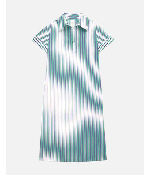 The Darla Dress - Green Stripe