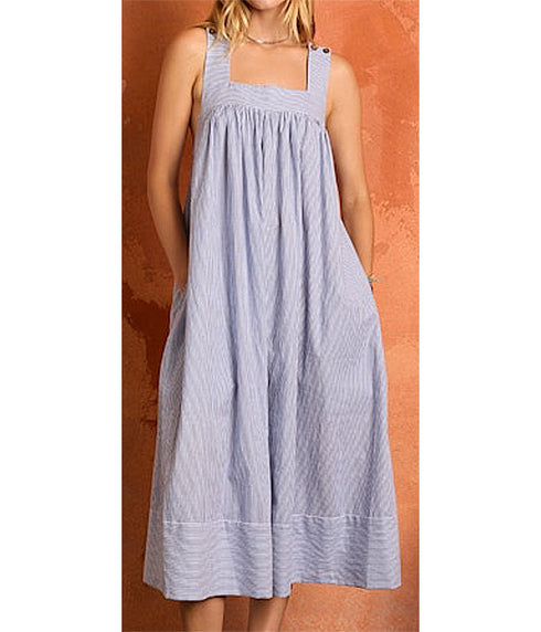Laura Dress - Blue Stripes