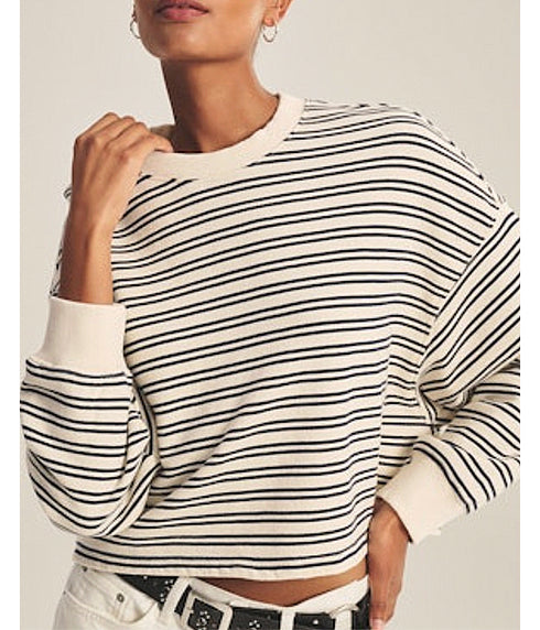 Isabella Sweatshirt - Natural/Navy