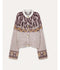 Jacquard Cardigan In Baby Alpaca Wool - Blush