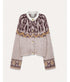 Jacquard Cardigan In Baby Alpaca Wool - Blush