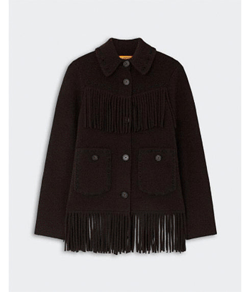 Western Fringe Jacket - Burnt Cocoa