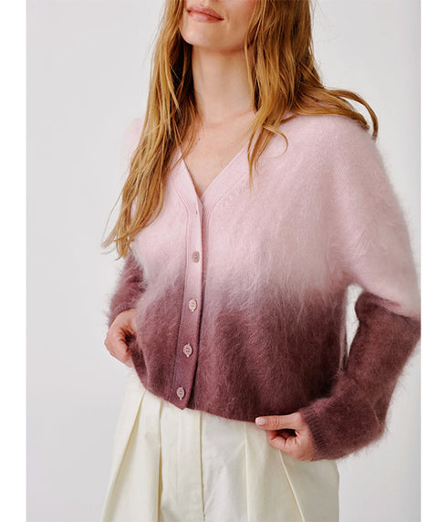 Jolie V Neck Cardigan - Soft Pink