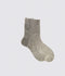 One Ribbed Laminated Socks - Grey