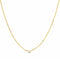 Gold Vermeil Chain with Single CZ Accent