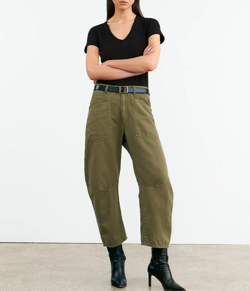 Shon Linen Pant - Olive Green