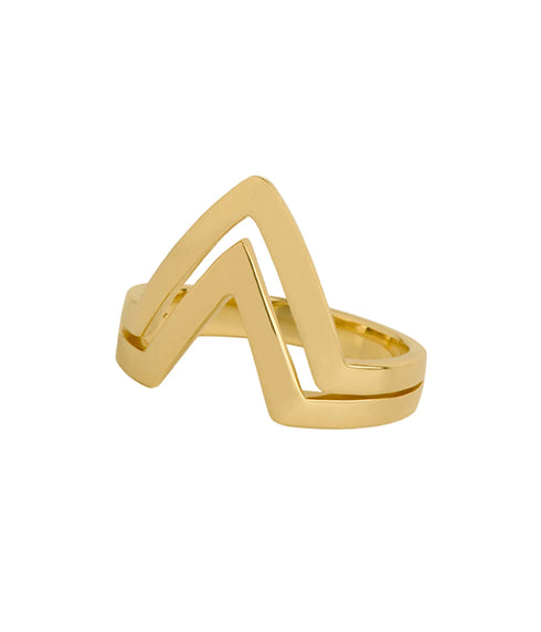 Double Chevron Ring