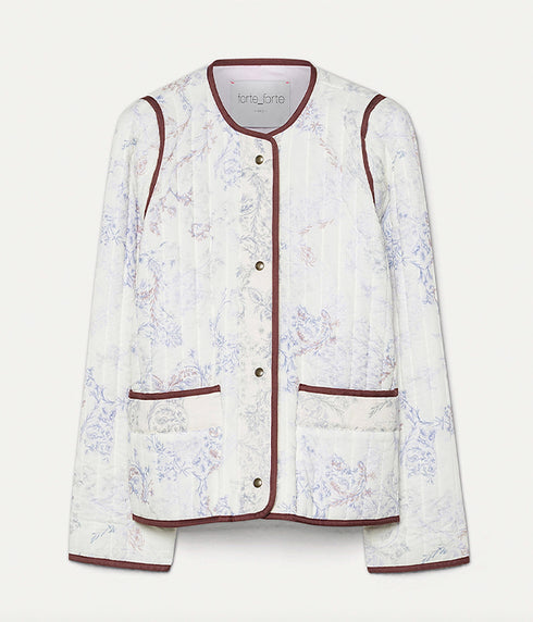 "Nontiscordardime" Cotton Voile Matelasse' Coat - Glicine