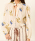 Annabel Blueberry Flora Shirt - Off White