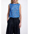 Scalloped Lace Shell - Cornflower Blue