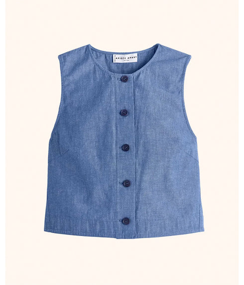 Godet Tank - Chambray