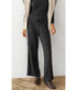 The Thermal Cropped Striped Pants - Charcoal