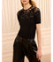 Ella Short Sleeve Lace Top - Noir