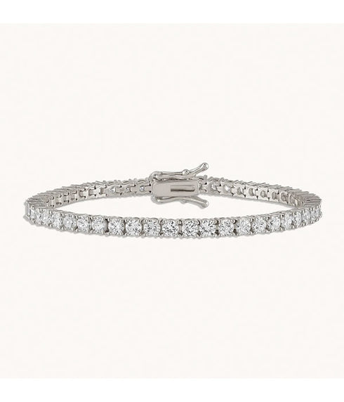 Crystal Tennis Bracelet - Sterling Silver