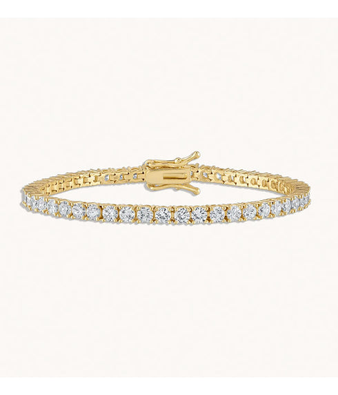 Crystal Tennis Bracelet - Gold