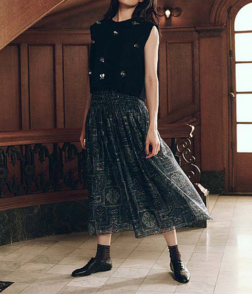 The Canary Skirt - Heirloom Textile Print