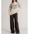 Gemma Pull On Straight Leg Pants - Chocolate