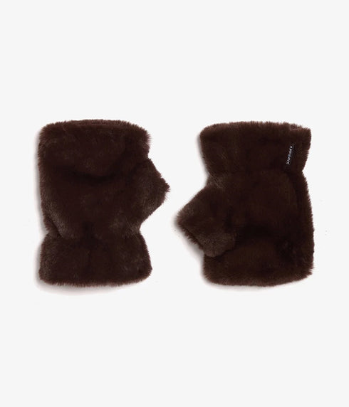 Ariel Fingerless Gloves - Espresso