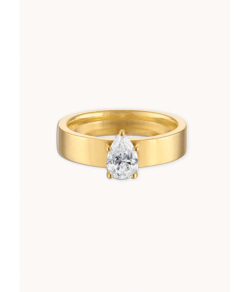 Pear PInky Ring - YG