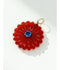 Carnelian and Kyanite Flower Pendant