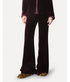 Velvet Flare Pants - Bordeaux