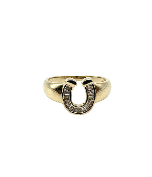Baguette Horseshoe Ring